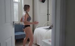 Small tit girl loves to masturbate