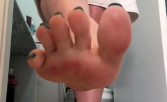 Exotic brunette hardcore foot fetish fuck