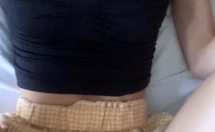 Amateur striptease and Solo masturbation