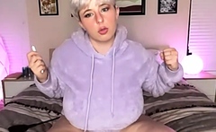 Amateur blond girl with big boobs getting fucked