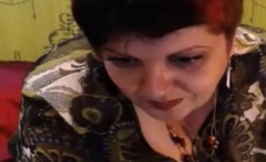 Spanking Her Big Mature Butt on Cam