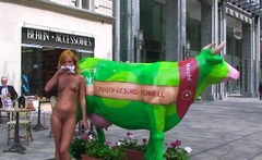 Real amateur blonde Eurobabe Beatrix Glower banged in public