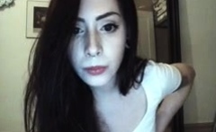 Shy brunette homemade amateur webcam teen