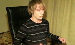 Emo Twink's First Ejaculation on Webcam