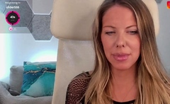 Beautiful blonde nanny and big boobed blonde MILF get pumped