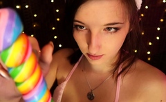 Amateur webcam babe dildo masturbation