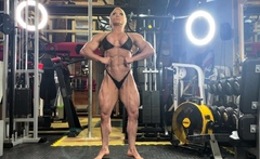 Busty amateur blonde solo