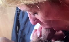 Mature Blondes Suck and Stroke Big Cocks for Facial