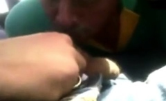 Stranger Sucks Dad's Cock in Car - Amateur Outdoor Blowjob