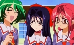 Hot Busty Anime Teens Flying Around