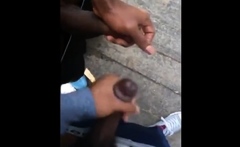 Black Amateurs Stroke Big Cocks Outdoors