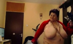 Big-titted Bbw Granny Dances On Webcam